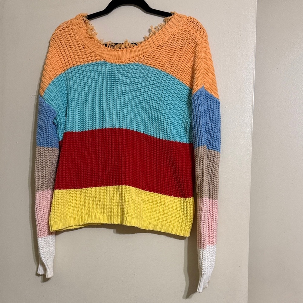 525 America multicolor knit sweater
